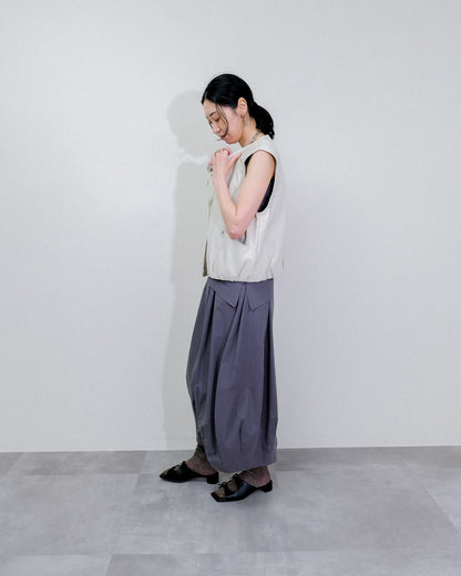 Fake Leather Vest [603423] beige(05)