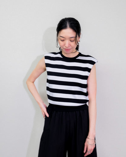 Shoulder Padd Kint Tops [603409] mix(96)
