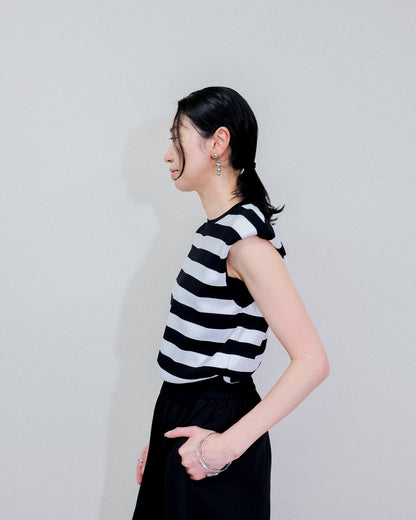 Shoulder Padd Kint Tops [603409] mix(96)