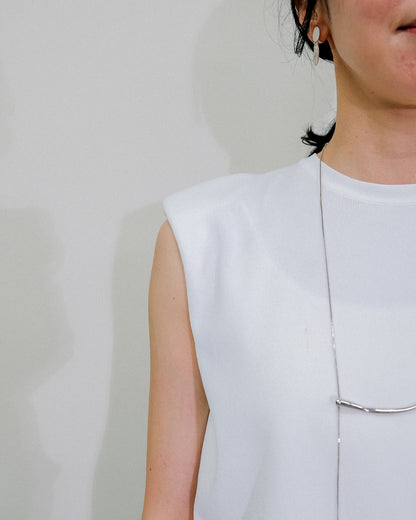 Shoulder Padd Kint Tops [603409] off(01)