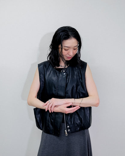 Fake Leather Vest [603423] black(99)