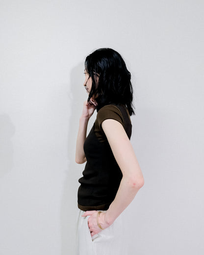 Knit Tank Tops [603410] brown(60)