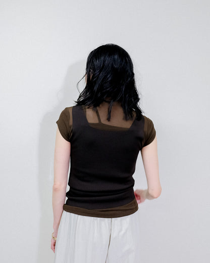 Knit Tank Tops [603410] brown(60)