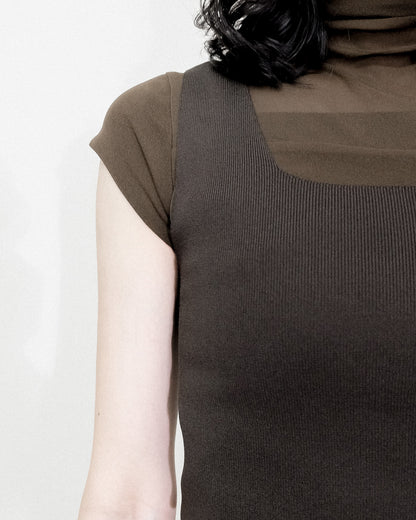 Knit Tank Tops [603410] brown(60)