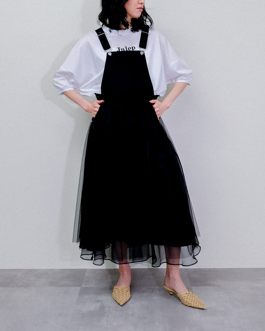 【Summer SALE!!】Overalls Dress [603400] black(99)