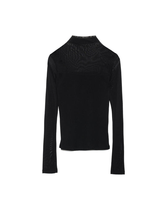 【SALE/50%0ff】Sheer Tops [603369] black(99)