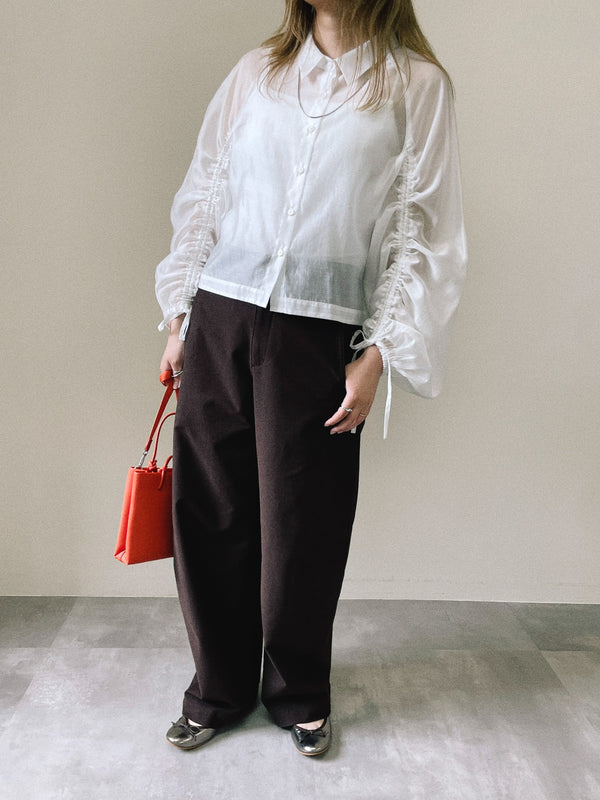 【Summer SALE!!】Sheer Shirt [603353] off(01)