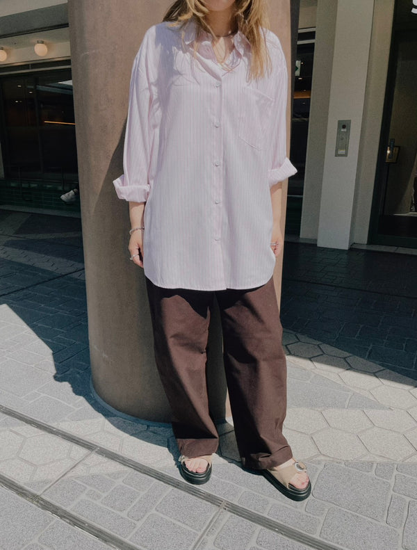 【Summer SALE!!】Stripe shirt [603375] pink(20)