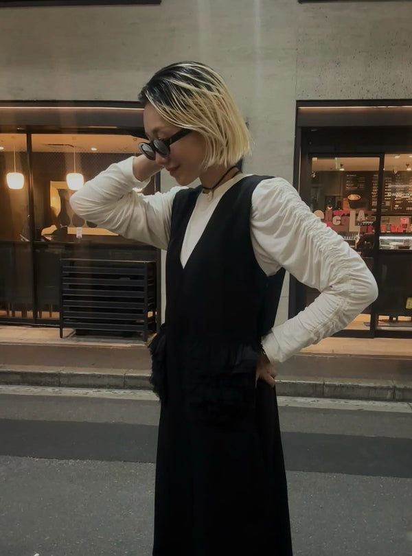 Gather Sleeve Tops [603343] off