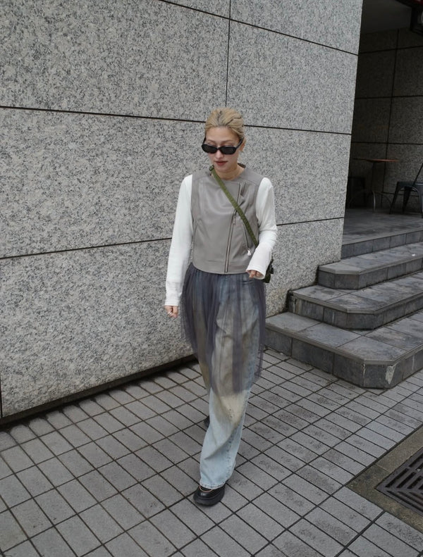 Rider's  Tulle Vest [603349] grey