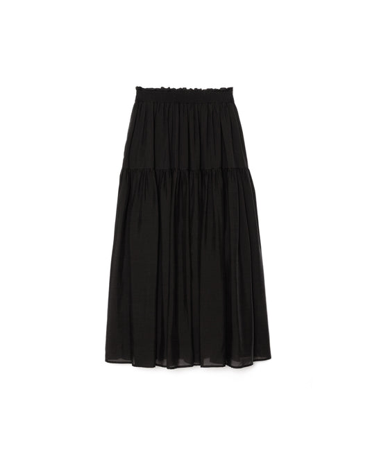 【SALE/50%0ff】Gather Tiered Skirt [603398] black