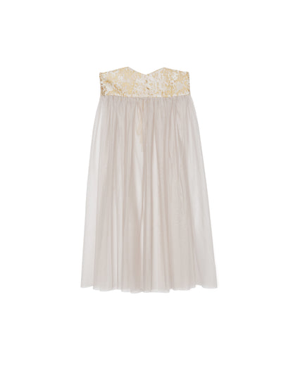 【Summer SALE!!】Jacquard × Tulle Skirt [603390] pink(20)