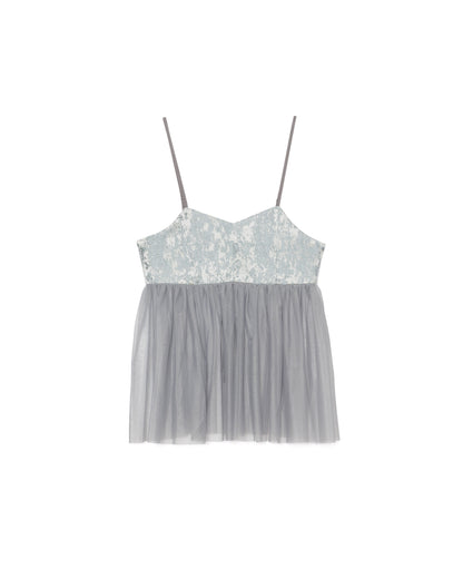 【SALE/50%0ff】Jacquard Bustier [603389] blue grey